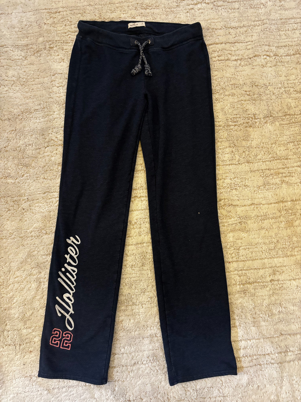 Hollister Sweatpants Navy Script Logo 22